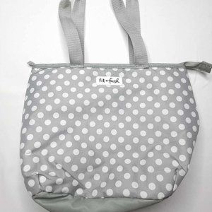 Fit + Fresh Reprieve Thermal Insulated Lunch Tote Bag for Women, Gray